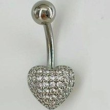 Resim Kalp Detaylı Göbek Piercing Çok Renkli 99643621 