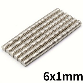 Resim 50 adet Mıknatıs, 6mm x 1mm 