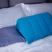 Resim 1 Adet Peluş Bacak Yastığı ve Şişme PVC Üçgen Minder, Ev ve Dış Mekan Koltuk Kullanımı İçin Güvenilir, Dinlenme veya Pedi Olarak Kullanılabilir, Taşınabilir, Temizlemesi Kolay Malzeme 
