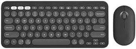 Resim ScHitec Çift Cihaz Bağlantı Özellikli Klavye ve Mouse Set 2.4G+BT Kablosuz Siyah KM902 
