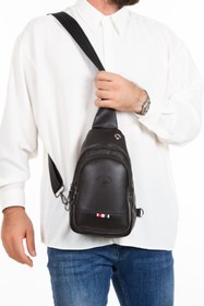 Resim Newish Polo Erkek Bodybag Göğüs Çapraz Çanta ve El Omuz Çantası new130 - Siyah 