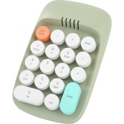 Resim Decisive Kablosuz Sayısal Tuş Takımı, Daktilo Retro Tuş Takımı, Sayısal Tuş Takımları Numpad 18 Tuş 2,4 Ghz Bluetooth Mini Klavye (Yeşil) (Yurt Dışından) 