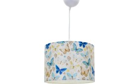 Resim Iki Parça Mavi Kelebekli Çocuk Odası Seti, Tavan ve Komodin Dahil 