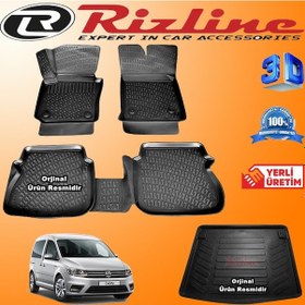 Resim Vw Caddy 3D Paspas + Bagaj Havuzu 2015-2020 Arası Set Rizline N11.26432 