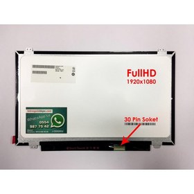 Resim 14" Full HD Slim Led IPS Ekran - 30 Pin - (b140han01.3) 