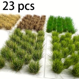 Resim 23 Parça Çim Demetleri - Statik Model Yapım Malzemeleri, Mikro Peyzaj Modelleri, Kum Masa Mimari Modelleri, Tren Raylı Çim Peyzajı ve DIY Projeler için Uygun, Yaklaşık 0.99 cm Yükseklikte, Festival Dekorasyon Aksesuarları İçin İdeal 