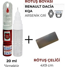 Resim Önder Ticaret Renault Dacia KQA Arsenik Gri Rötuş Boyası ve Rötuş Çeliği Megane Captur Kadjar Duster LoganSandero 
