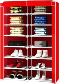 Resim Sepet38 2 Bölmeli Metal Profilli Bez Dolap Ayakkabılık 