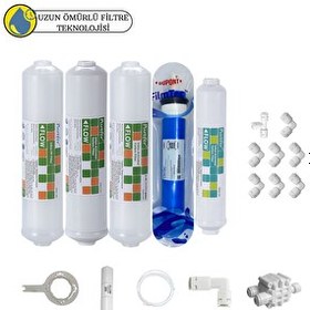 Resim Purefer Kapalı Kasa Su Arıtma Cihazlarına Sertifikalı 5'li Filmtec Dupon Mebran 5'li 