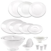 Resim Jumbo Moon Platin 64 Parça 12 Kişilik Yemek Takımı 