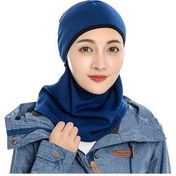 Resim Dm Kış Balaclava Maske - Bisiklet, Motosiklet, Yüz & Boyun Koruyucu, Mavi-siyah Şapka Mavi - Siyah 