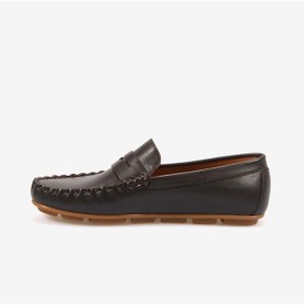 Resim Kemal Tanca Erkek Hakiki Deri Bağcıksız Kauçuk Tabanlı Loafer A9408 Kahverengi 