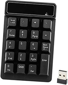 Resim ZEYUAN 2.4 Ghz Kablosuz Sayısal Tuş Takımı Mekanik Hissediyorum Sayı Pad Klavye 19 Tuşlar w/USB Alıcısı Su geçirmez Dizüstü Masaüstü PC Dizüstü Bilgisayar için Siyah 