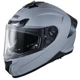 Resim Smk Typhoon Solıd Mat Gri Kapalı Kask Güneş Vizörlü 