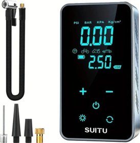 Resim Motion003 Siyah Taşınabilir Dijital Ekranlı Lastik Şişirme Cihazı 150psı Şarj Edilebili 