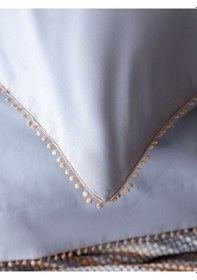 Resim Bedline Şönil Triko Battaniyeli Nevresim Seti Tek Kişilik Mona Lila 