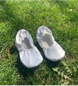 Resim Nacar 0-24 23 Nisan Unisex Beyaz Gösteri Ayakkabısı Pisi Pisi Babet Ayakkabı 