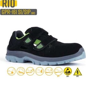 Resim Gripper İş Ayakkabısı - Rio Gpr-161 S1 Black-Green Siyah -Yeşil 