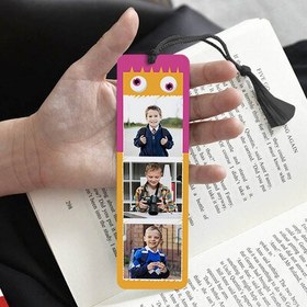 Resim Çocuklara Hediye 3 Fotoğraflı Kitap Ayracı Pembe 