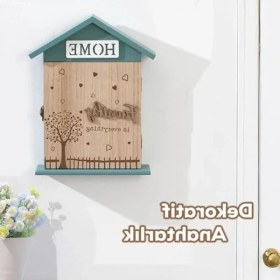 Resim Erdo Ticaret Duvara Montajlı Dekoratif Anahtarlık Dolabı, 17X27,5CM 