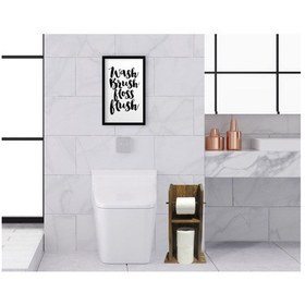 Resim Bk Home Doğal Masif Ahşap Tuvalet Kağıtlığı Ve Dekoratif Ahşap Si (551052403) 