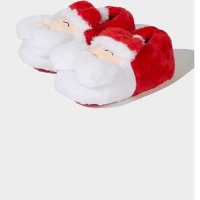 Resim Defacto Kadın Yılbaşı Temalı Düz Taban Panduf F1611ax25wnwt1 Beyaz-wt1 