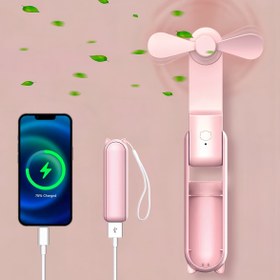 Resim Taşınabilir Katlanabilir USB Fan, 3 Hız Ayarı, Şarj Edilebilir Lityum Pil, 10-15 Saat Çalışma Süresi, Kamp ve Seyahat İçin Giyilebilir Tasarım, ABS Malzeme, USB Şarj, Kablo Dahil, Fanlar İçin Fan 