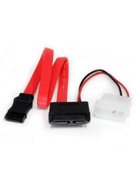 Resim Alfais 4660 Sata 7 + 6 Pin Soket Slim Data Power Disk Hdd Kablosu 