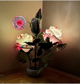 Resim Favorite Beyaz Lambader 112cm 2,5kg 220volt Dekoratif Organik 