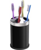 Resim Paslanmaz Krom Siyah Diş Fırçalık Siyah 