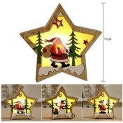 Resim Yaleker Işık Veren Çeşitli Desenler Yuvarlak/yıldız Ahşap Asorti Takı 