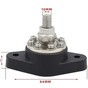 Resim Wondernest 3/8 İnç M10 Rv Yat 8 Yollu Terminal Saplaması, 2 M5x20 Vida + 16 Adet Siyah Terminal Siyah 