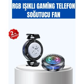 Resim Eco Lounge Gaming Telefon Soğutucu Rgb Fan Sessiz Çalışma Tüm Modeller Uyumlu 
