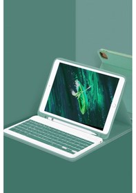 Resim Apple Uyumlu iPad Pro 11 2024 Kılıf Kc01 Smart Klavyeli Tablet Kı Tdrtr 