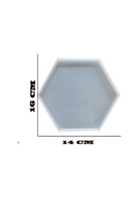 Resim Epoksi Silikon Kalıp Altıgen Düz 14 CM 