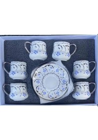 Resim Blue Porselen Kahve Fincan Takımı 6 Kişilik 
