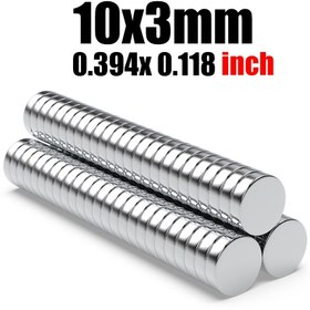 Resim 10x3mm Manyetikler, Yuvarlak, Temizlemesi Kolay, Dayanıklı, Beyaz Tahtalar, Araç Kutuları, Mutfaklar, Ofisler ve Ev Kullanımı İçin Uygun 