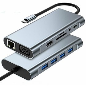 Resim Shaza ZP08 11 in 1 USB Type-C Hub Port Adaptör Hdmı USB Ethernet PD Girişli S Shaza