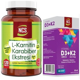 Resim Karabiber Extreli L-carnitine 120 Tablet+vitamin D3 K2 20 Ml 