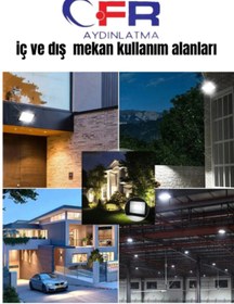 Resim CFR LED AYDNLATMA 400W 50.000 Lümen 6500k Beyaz Işık Beyaz Kasa Led Projektör 1,2,3,4,5,6,8,10-ADET 