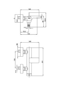 Resim Eca Purity Banyo Duş Bataryası 102102477H Krom 