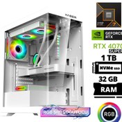 Resim XASER Delux X124 R7-9800x3d 32gb Ddr5 1tb M.2 Ssd 12gb Rtx4070 Super Sıvı Soğutmalı Oyun Bilgisayarı 