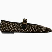 Resim Kurt Geiger Mayfair Bale Ayakkabısı, Kurt Geiger Süet Kristal Detaylı Zarif Ayakkabı 