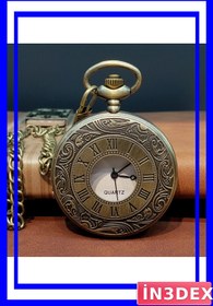 Resim İN3DEX Roma Rakamlı Küçük Boyutlu Cep Saati Zincirli 