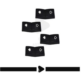 Resim BMW 5 Serisi E39 için Cam Düğmesi Tamir Kapağı- 4'lü Set 