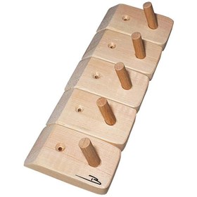 Resim Barış Dizayn Doğal ahşap Tekli askılık çok amaçlı dolap duvar askısı (5li set) 