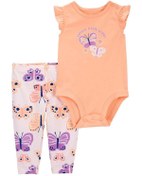 Resim Carter's Carters Kız Bebek Kelebek Desenli 2'li Takım 