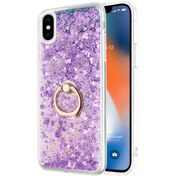 Resim Apple Iphone Xs Max Kılıf Glitter Liquid Holder Mor Microsonic