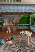 Resim Kaju Kids Çocuk Taburesi - Doğal Ahşap - 