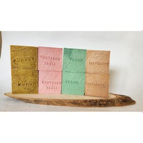 Resim Doğal Üretim Sabunu Karışık (Kükürt-Kantaron-Yosun-Salyangoz) 8'li Set 